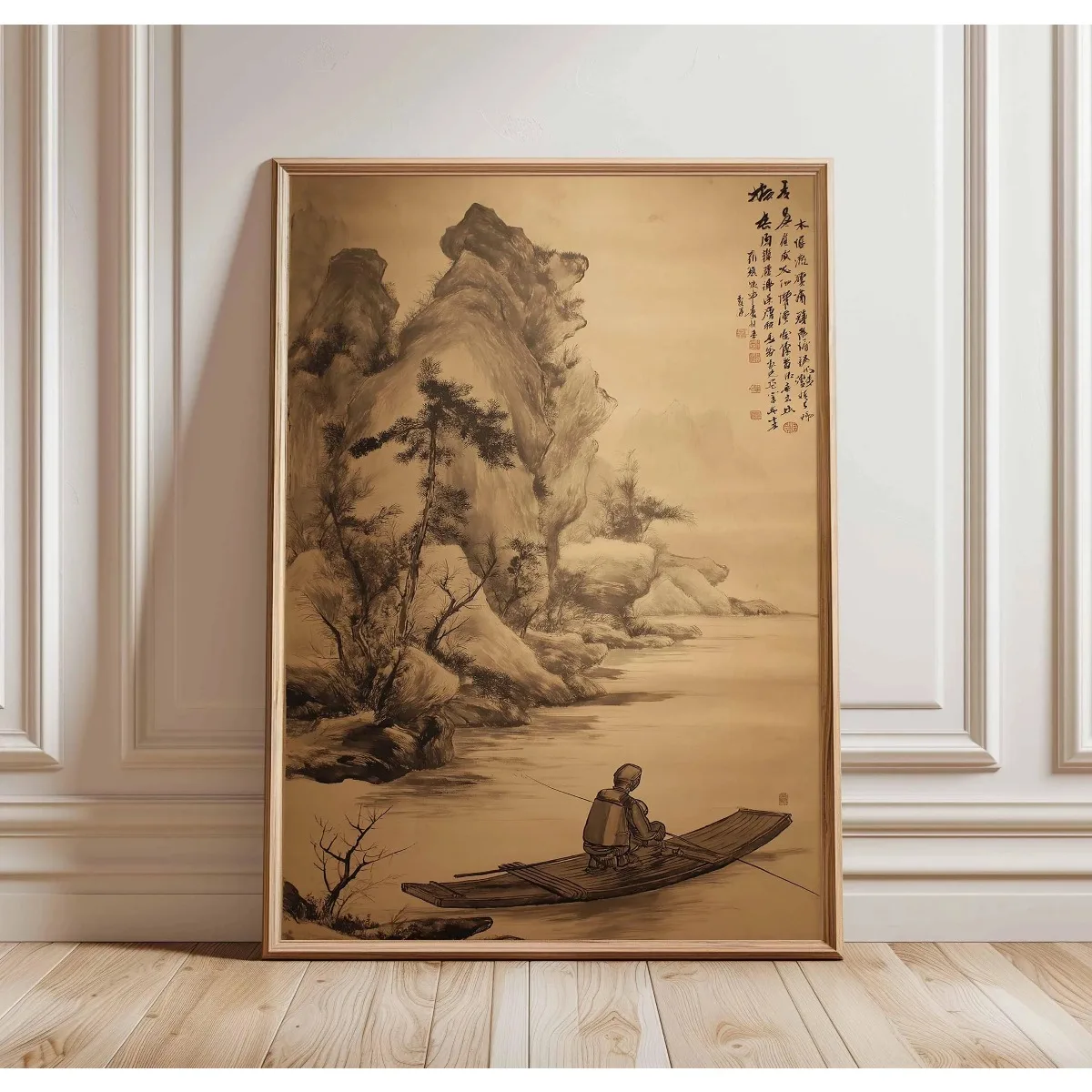 Plakat z japońskim bonsai w stylu vintage Wzór 4