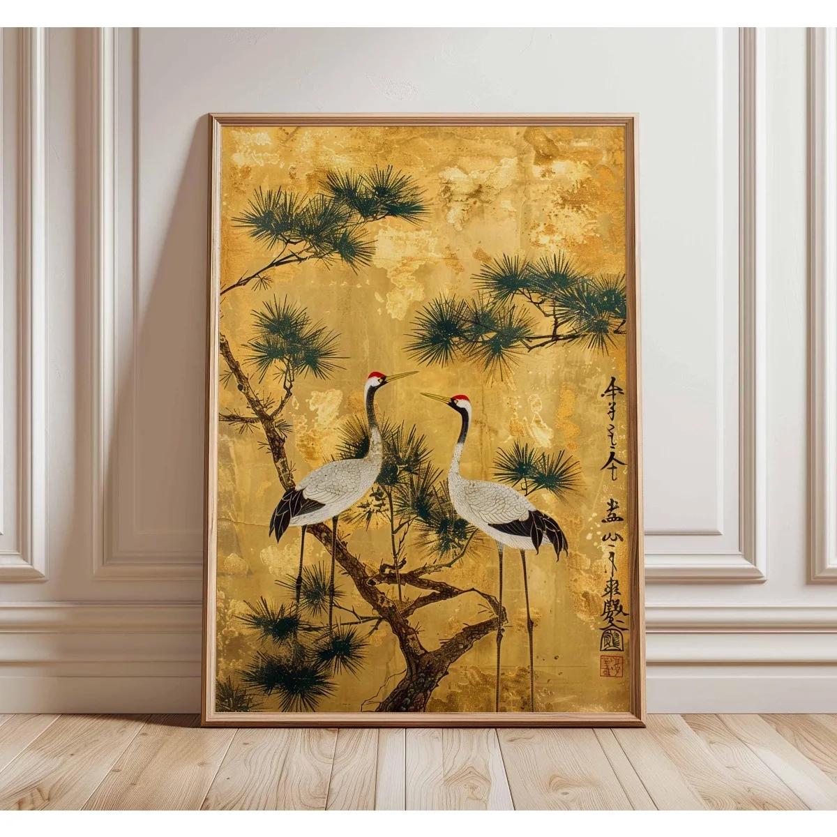 Plakat z japońskim bonsai w stylu vintage Wzór 7