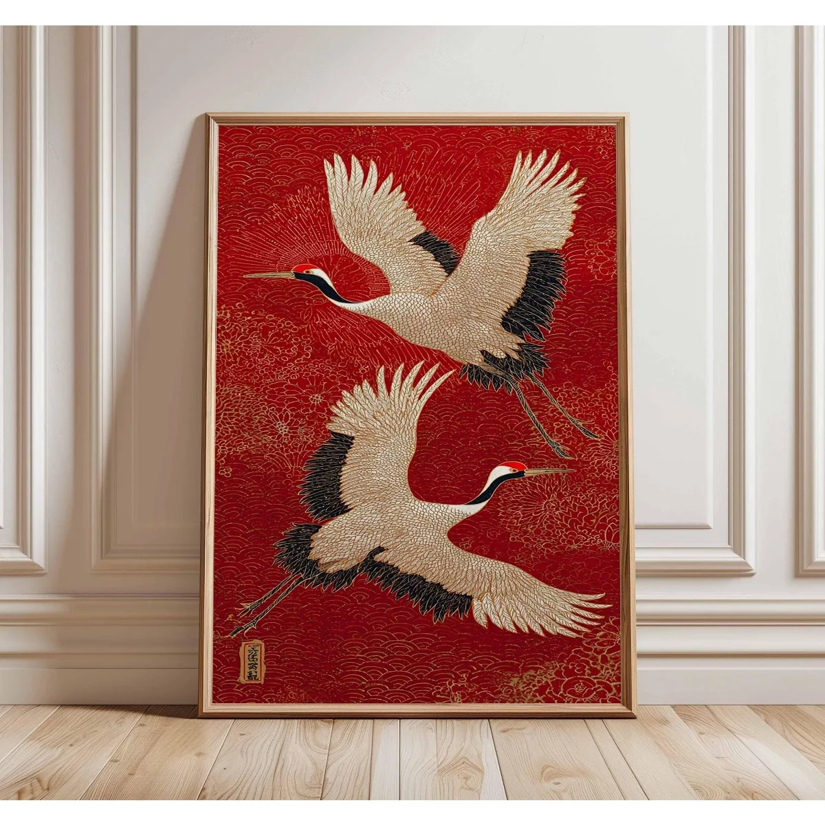 Plakat z japońskim bonsai w stylu vintage Wzór 8