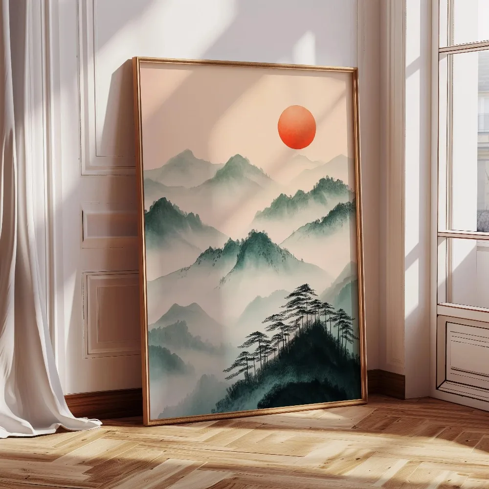 Plakat japońskie drzewo – minimalistyczna grafika Wzór 4
