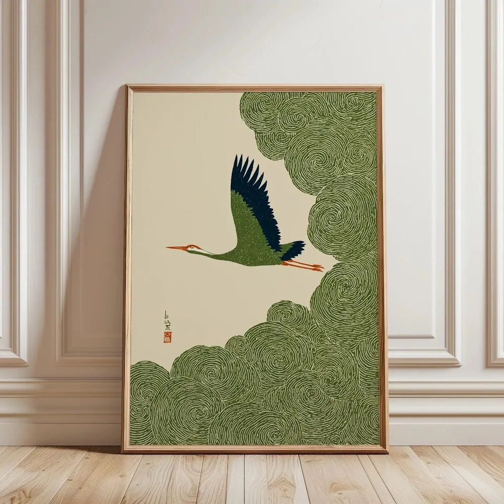 Plakat japońskie drzewo – minimalistyczna grafika Wzór 5