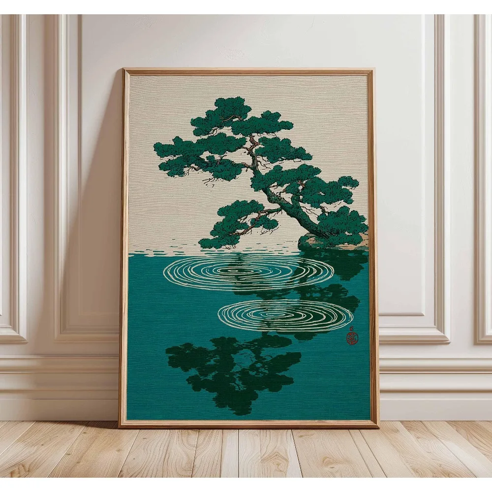 Plakat japońskie drzewo – minimalistyczna grafika Wzór 6