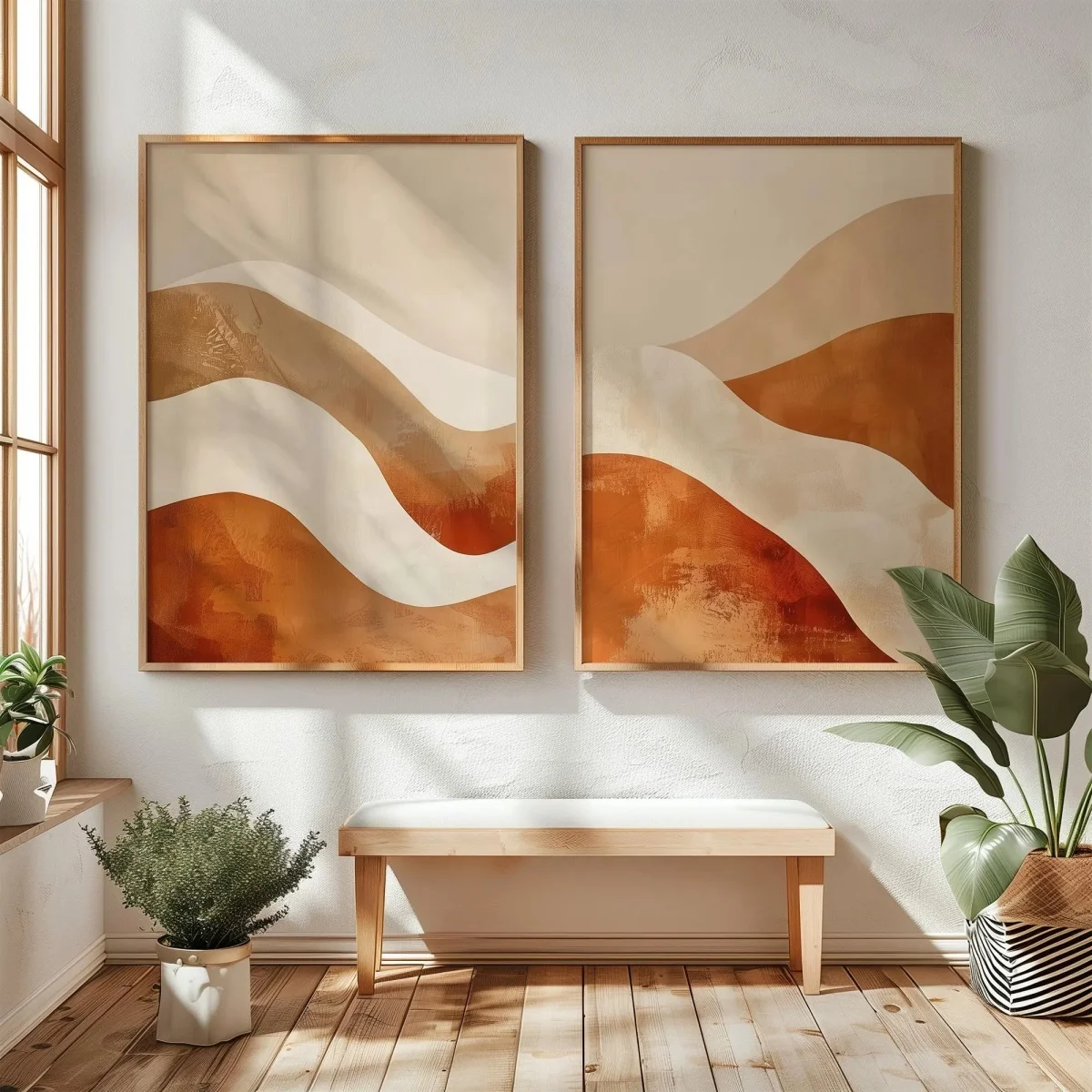 Japońskie góry wabi-sabi - zestaw 2 plakatów Zielony