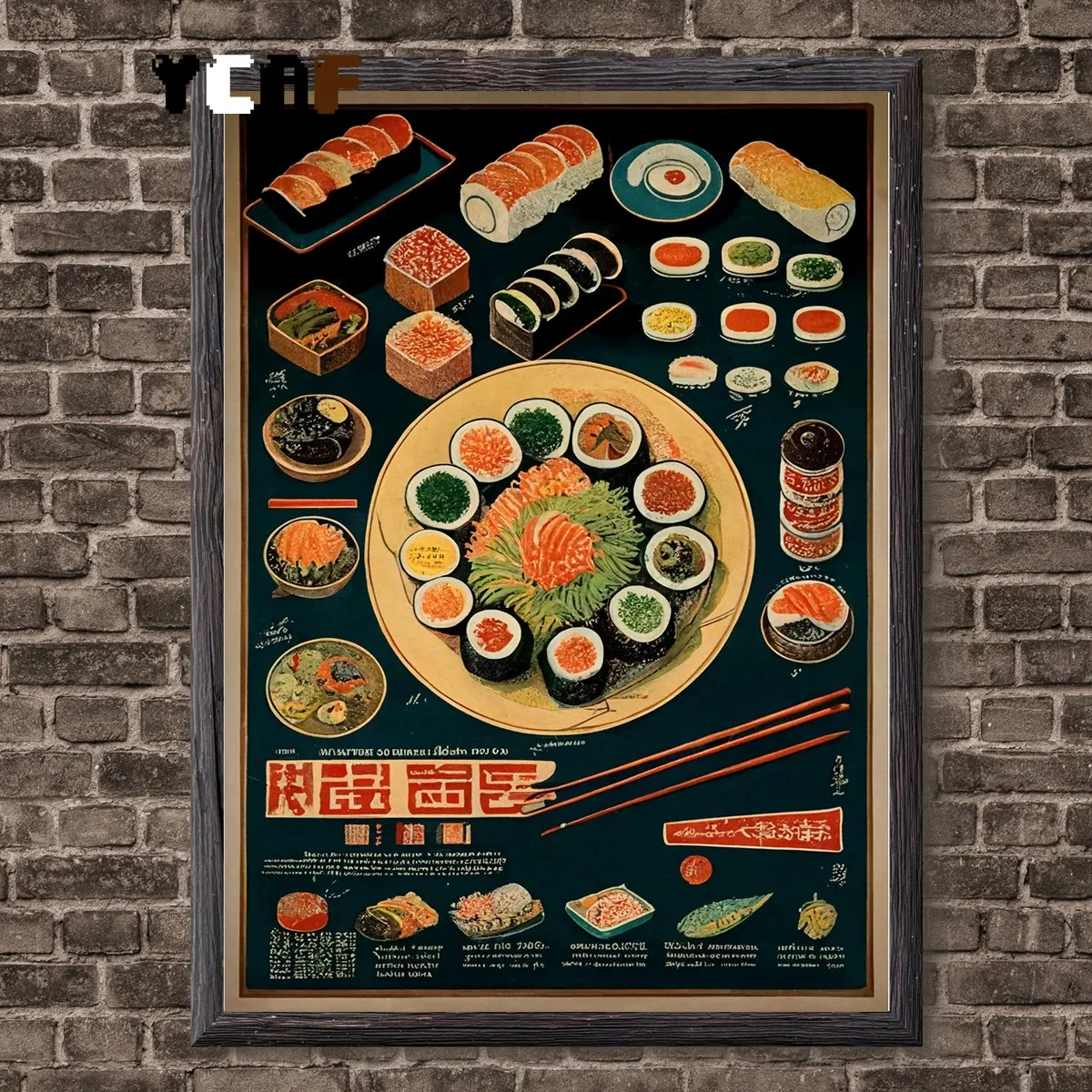 Japońskie jedzenie vintage – plakat do kuchni Wzór 11