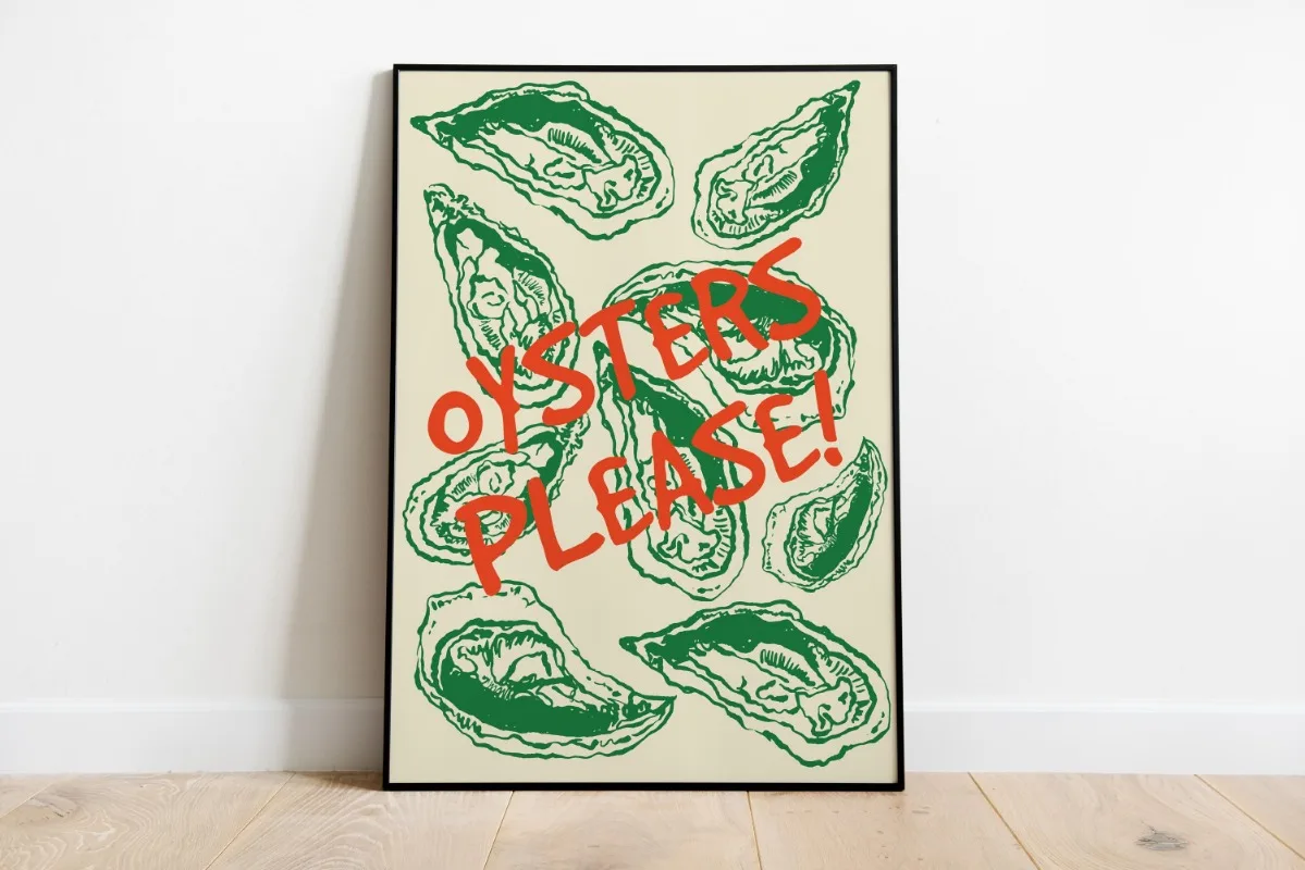 Retro plakat kuchni świata Czerwony