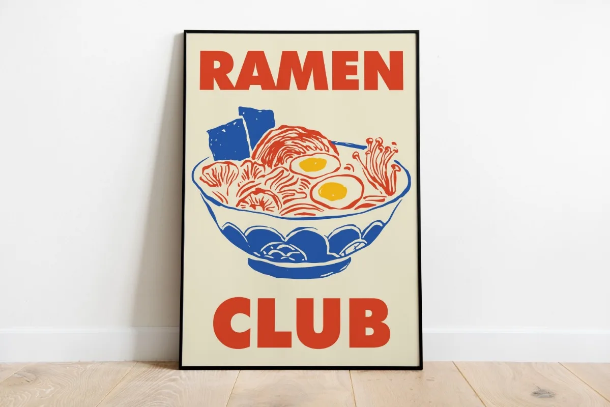 Retro plakat kuchni świata Zielony