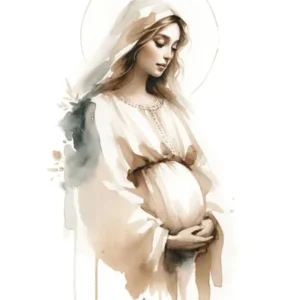 Jezus szkic - plakat religijny z wersetem Burgundia