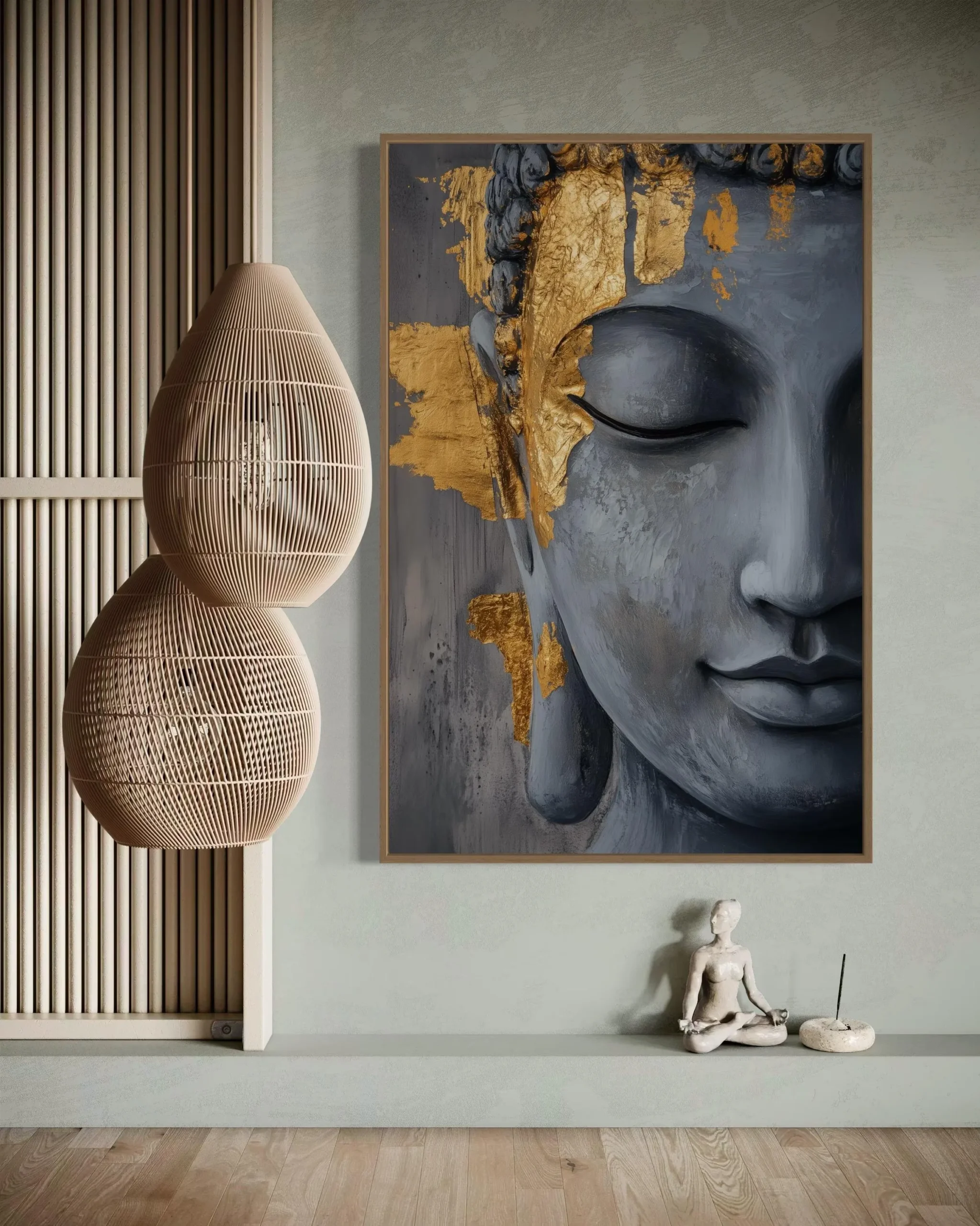 Plakat joga i medytacja zen Szmaragdowa zielona