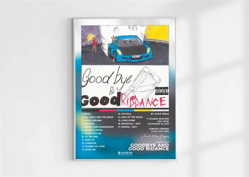 Plakat Juice WRLD - zestaw grafik hip-hop Wzór 1