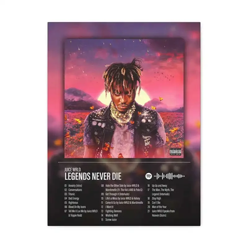 Plakat Juice WRLD – zestaw grafik hip-hop Wzór 12