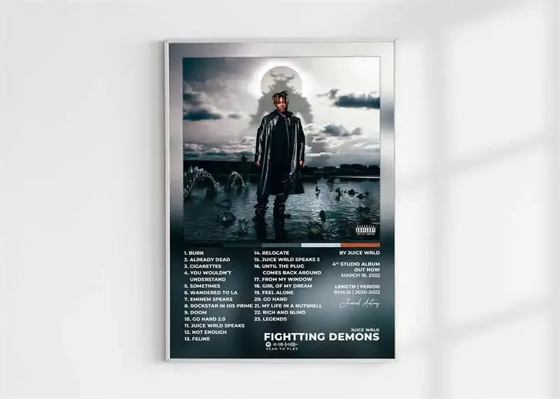 Plakat Juice WRLD - zestaw grafik hip-hop Wzór 7