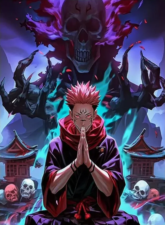 Plakat Jujutsu Kaisen - anime na płótnie Wzór 2