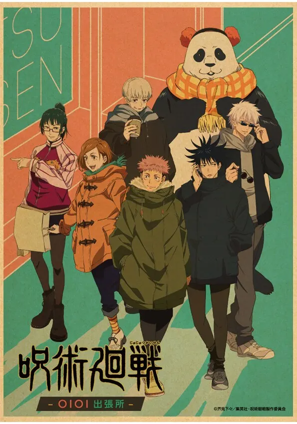 Plakat Jujutsu Kaisen - Gojo Satoru vintage Wzór 3