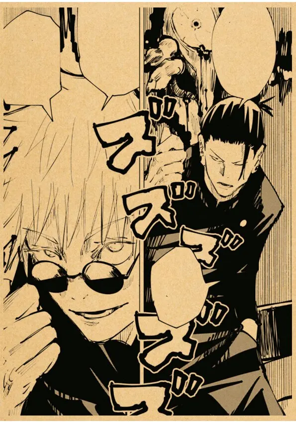 Plakat Jujutsu Kaisen - Gojo Satoru vintage Wzór 4