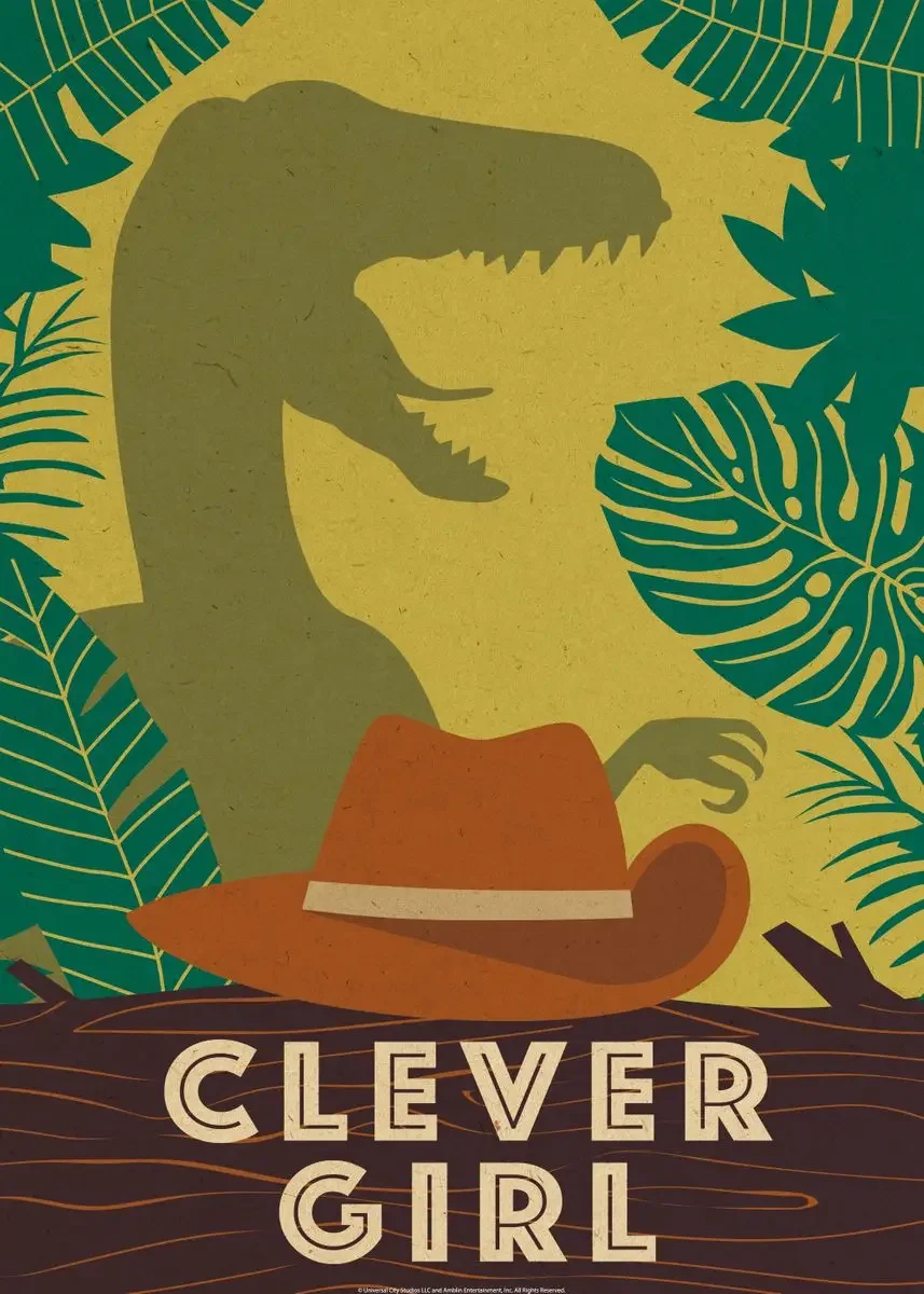 Plakat Jurassic Park dinozaury Wzór 1