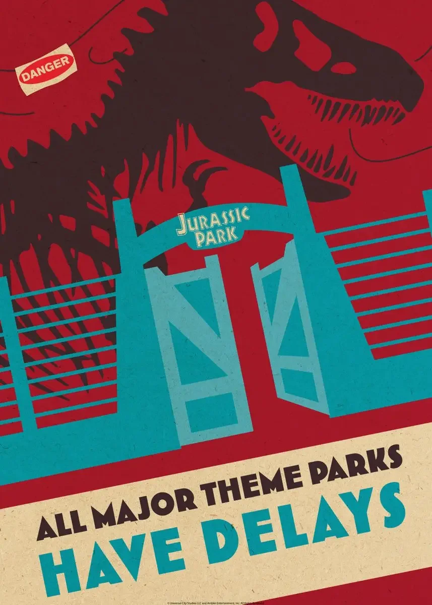 Plakat Jurassic Park dinozaury Wzór 3