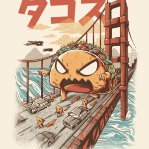 Plakat Kaiju z japońskim jedzeniem do kuchni Wzór 1
