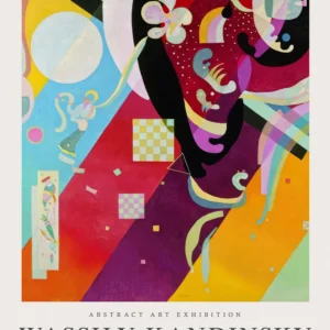 Kandinsky - kolorowa abstrakcja geometryczna Biały