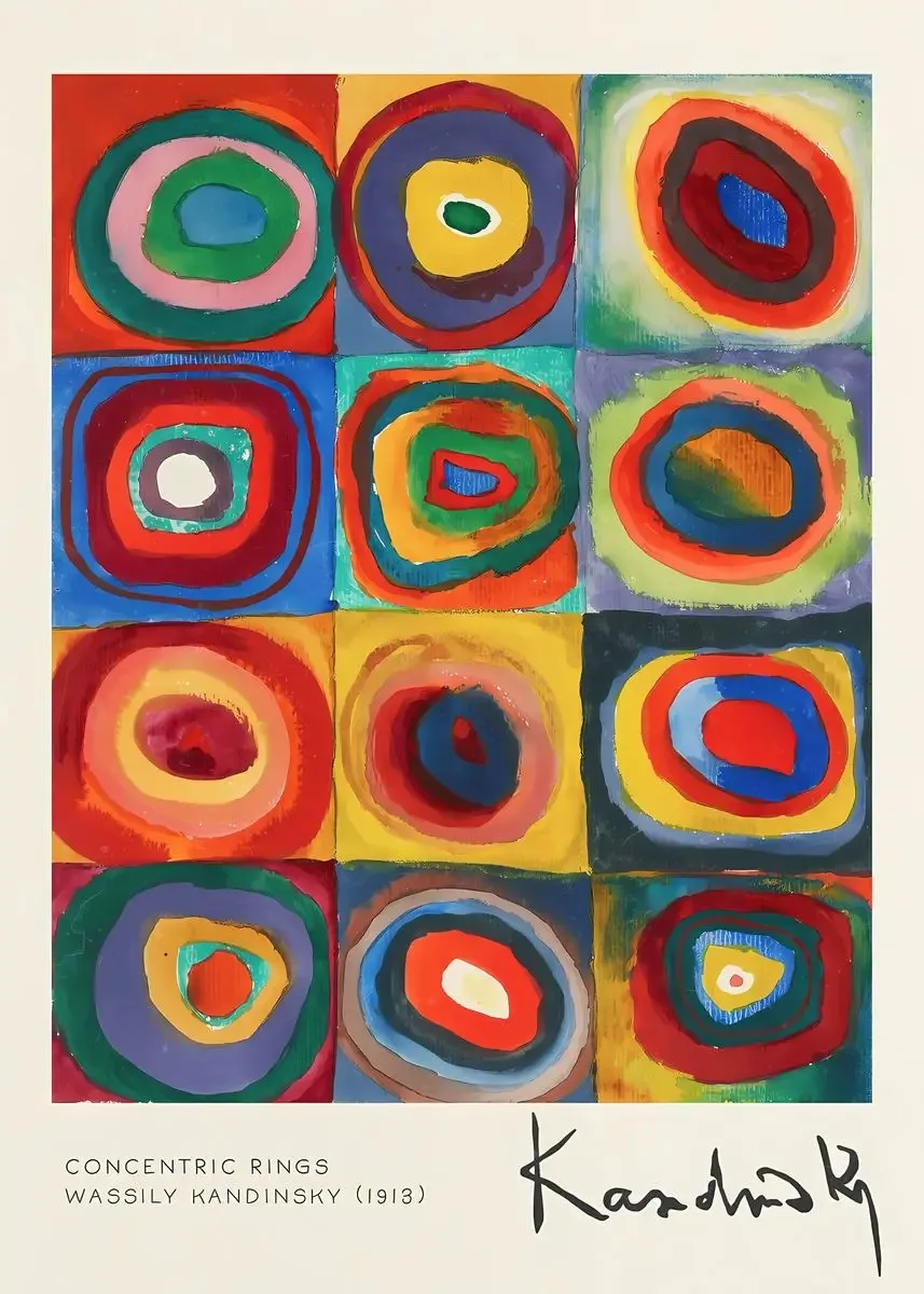 Plakat Kandinsky Koncentryczne Koła – Abstrakcja Wzór 9