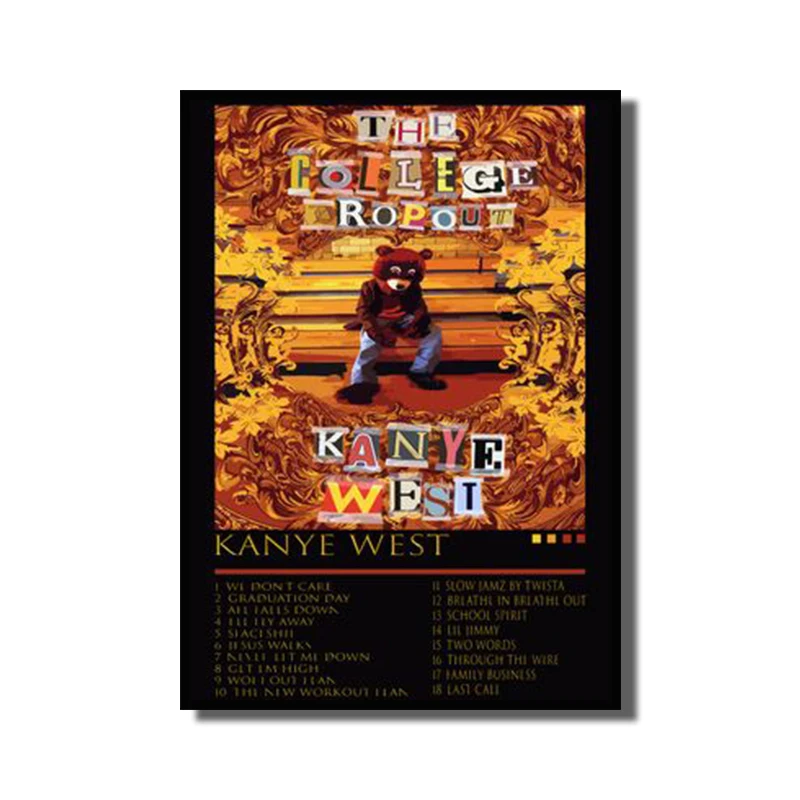 Plakat Kanye West - muzyczna grafika do pokoju Wzór 1