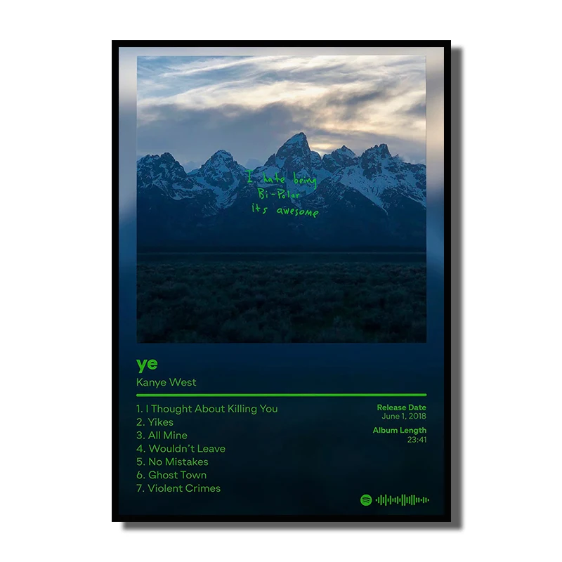 Plakat Kanye West - muzyczna grafika do pokoju Wzór 6