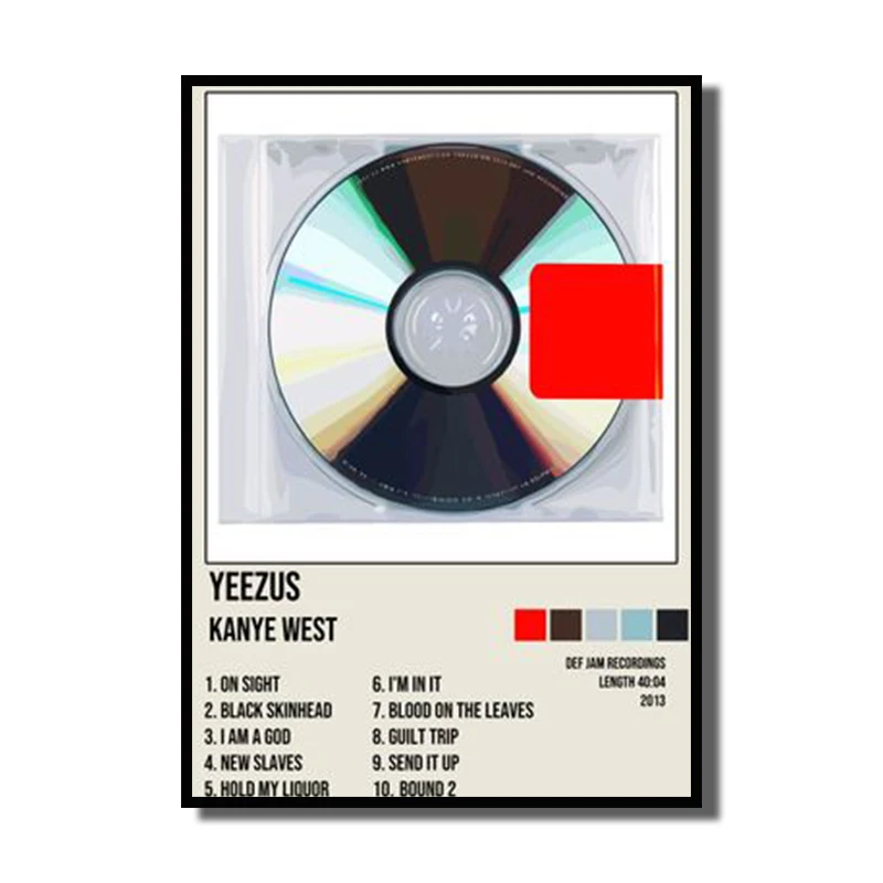 Plakat Kanye West - muzyczna grafika do pokoju Wzór 8