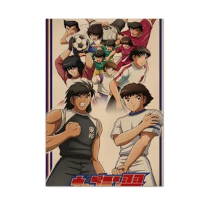 Plakat Kapitan Tsubasa - anime piłka nożna Wzór 1