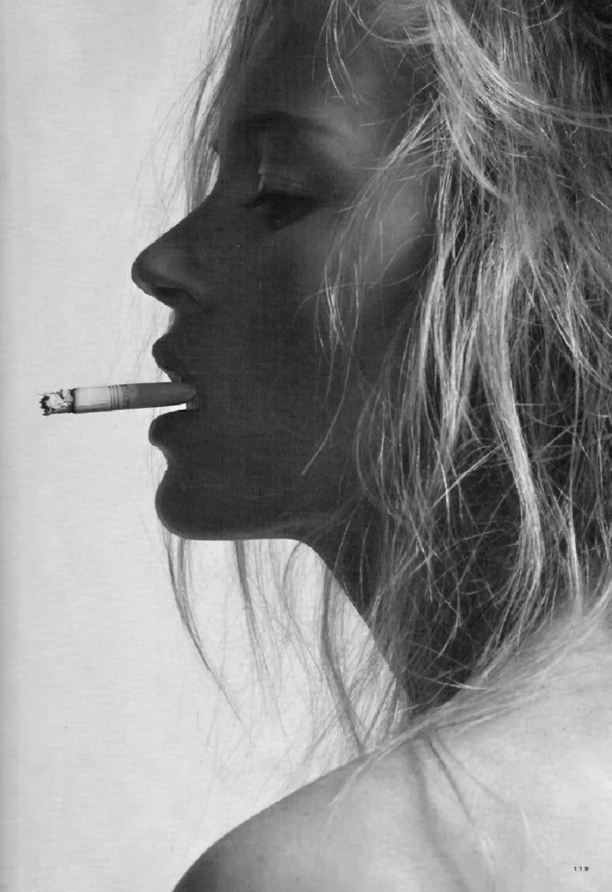 Kate Moss - plakat modowy w stylu retro Fioletowy