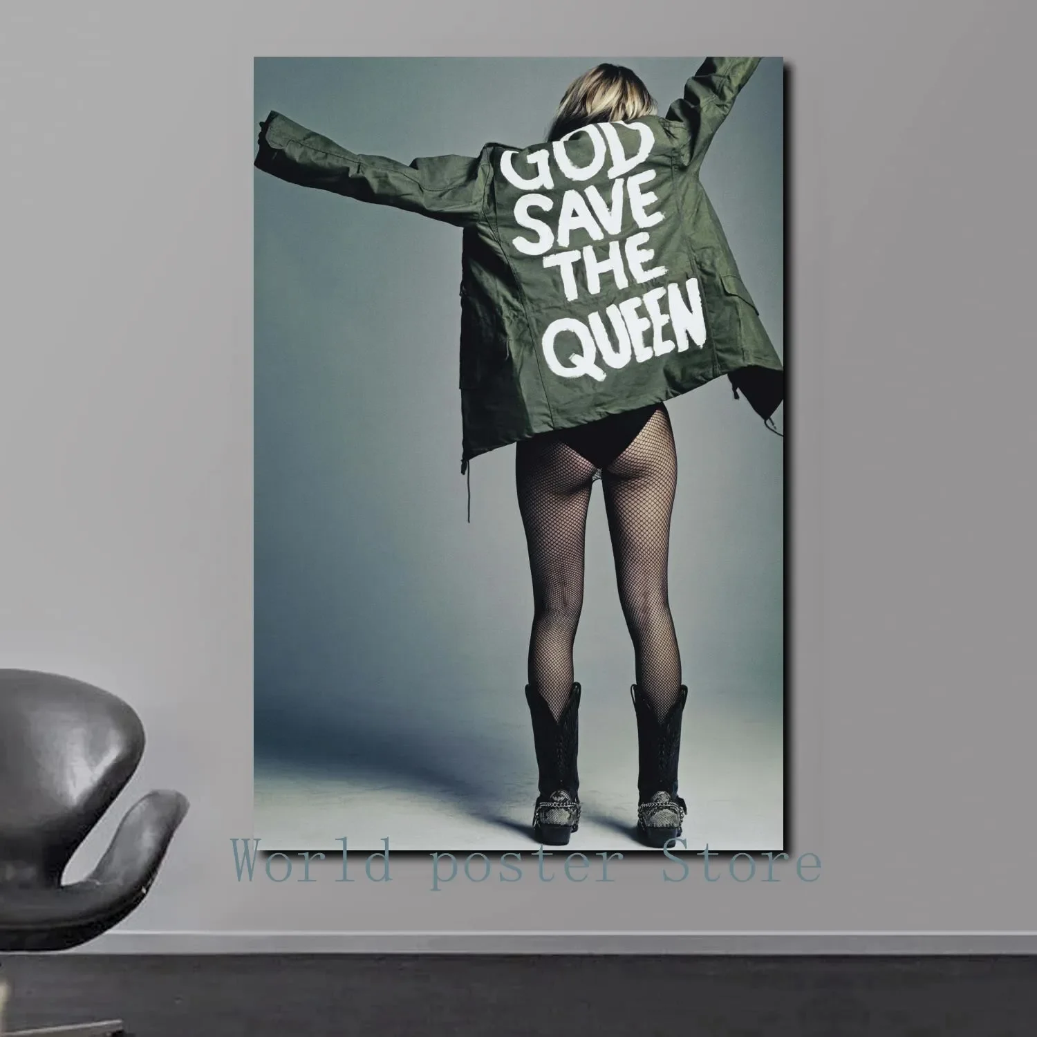 Plakat Kate Moss w stylu skandynawskim Style 29
