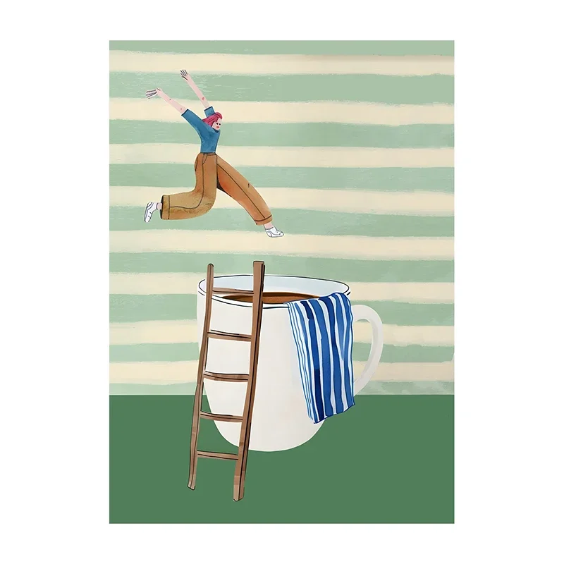 Plakat Coffee Diver do kuchni Wzór 3
