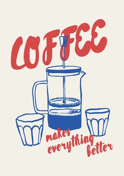 Plakat do kuchni z motywem kawy i espresso Wzór 3