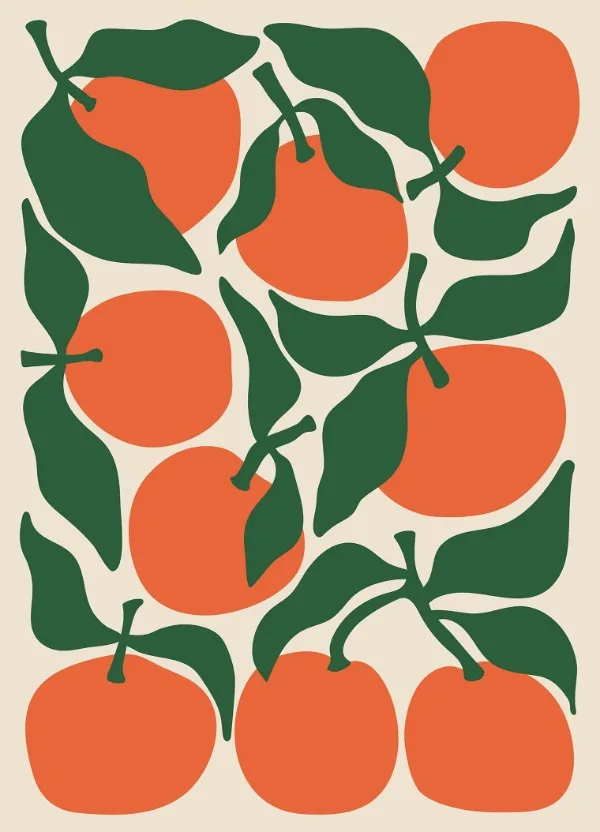 Plakat retro do kuchni Espresso Depresso Pomarańczowy