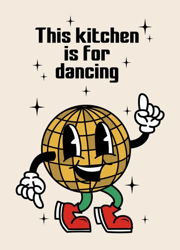 Plakat retro do kuchni Espresso Depresso śliwka