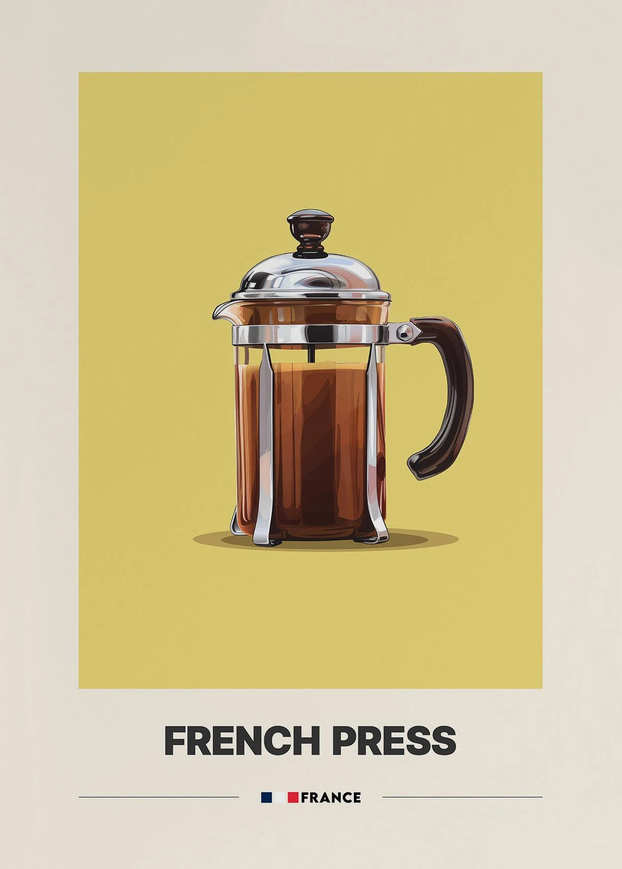 Plakat minimalistyczna kawa Latte do kuchni Wzór 10