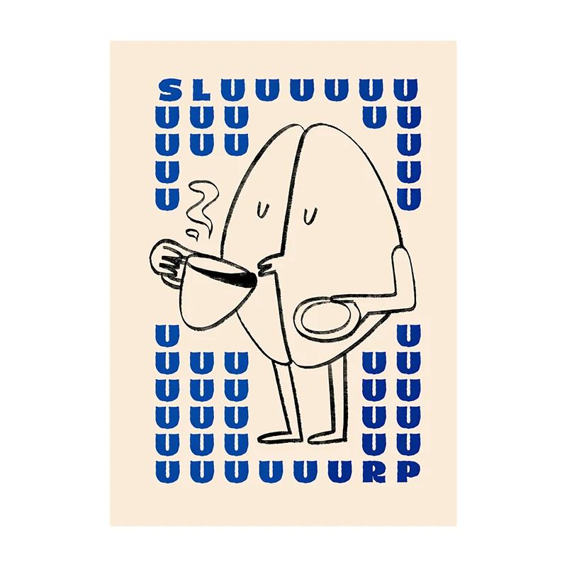 Plakat Coffee Diver – nurek w filiżance kawy Wzór 6