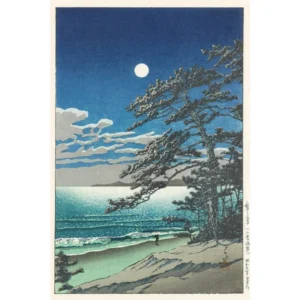 Góra Fudżi i wiśnie Kawase Hasui Niebieski