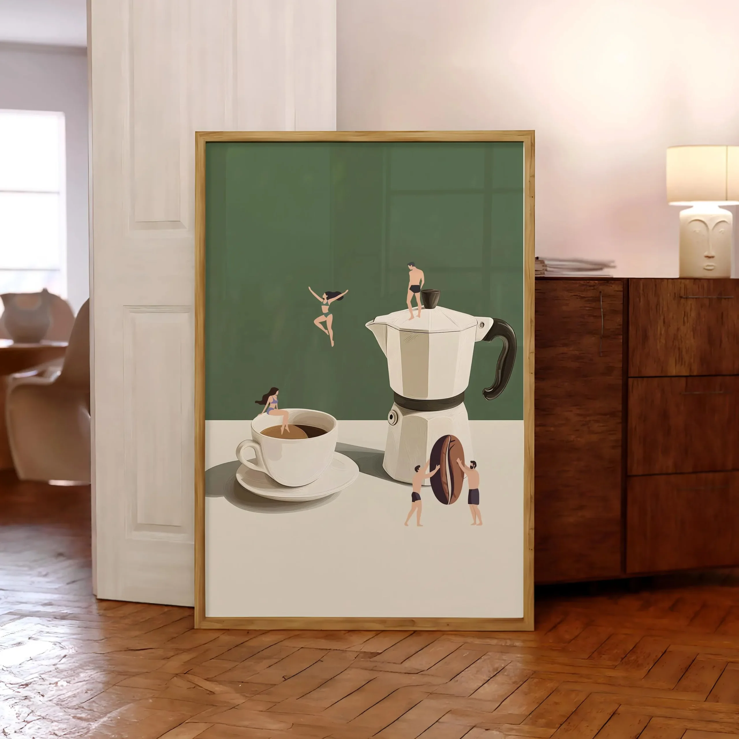 Plakat Kawowy Nurek do Kuchni Wzór 7