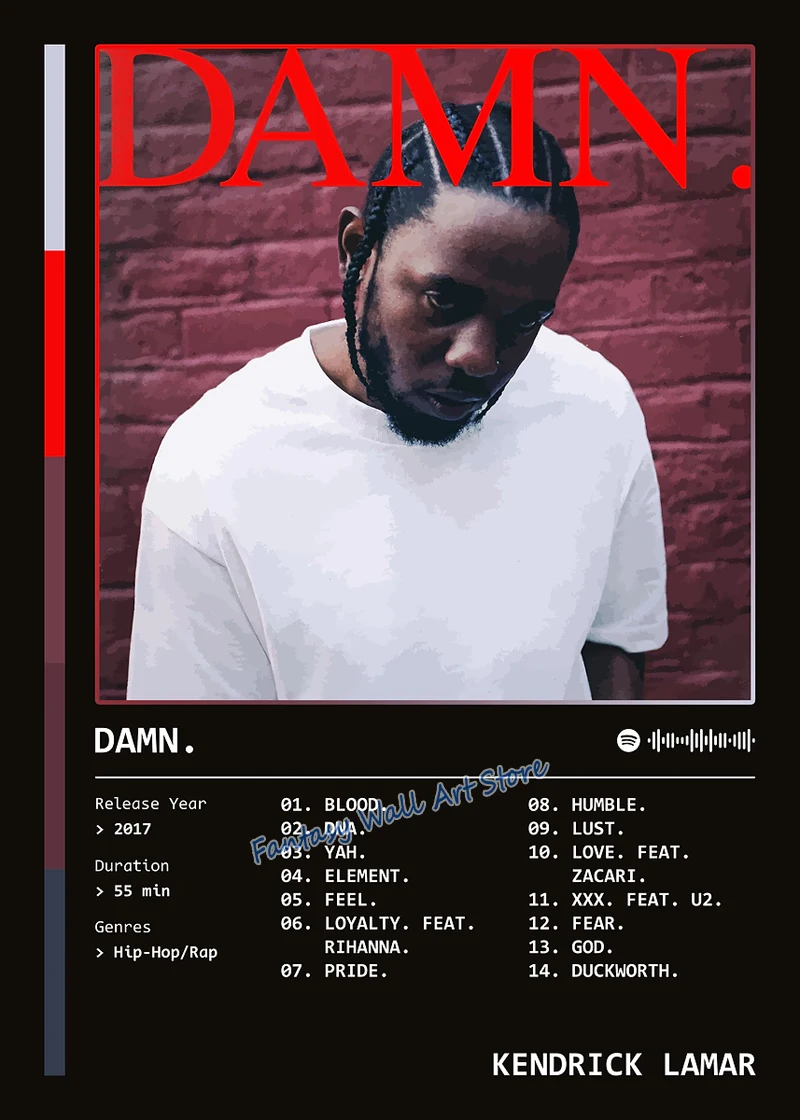 Plakat Kendrick Lamar GNX Wzór 5