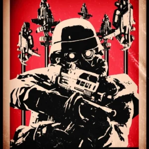 Plakat Killzone w stylu retro propagandy Sku 8