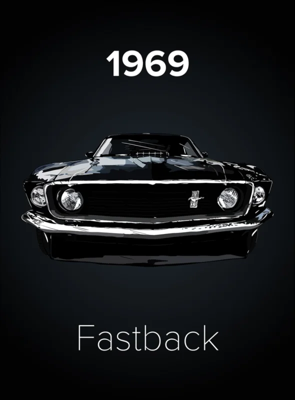 Plakat klasyczny samochód GTI lata 80. Wzór 10