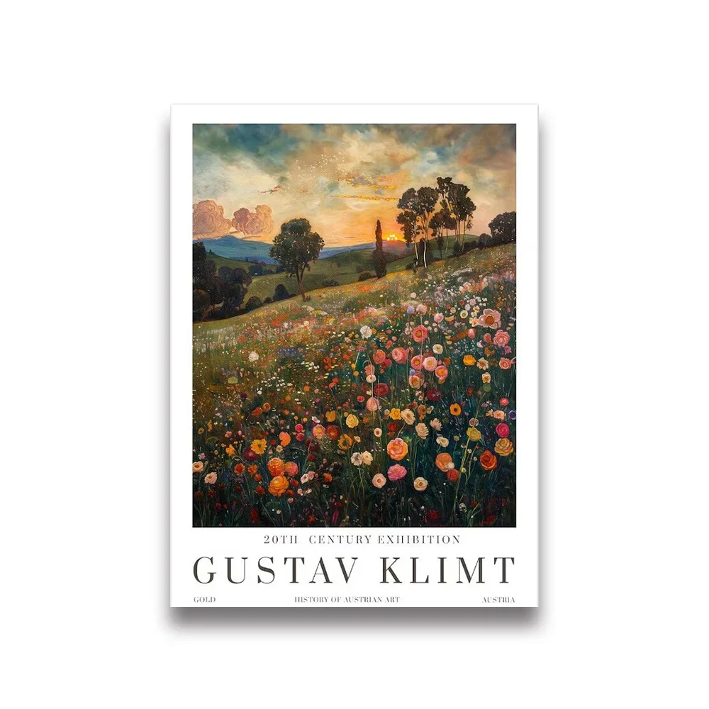 Plakat Gustav Klimt - Kot i Lis w ogrodzie Fioletowy/фиолетовый