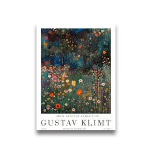 Plakat Gustav Klimt - Kot i Lis w ogrodzie Jasnozielony