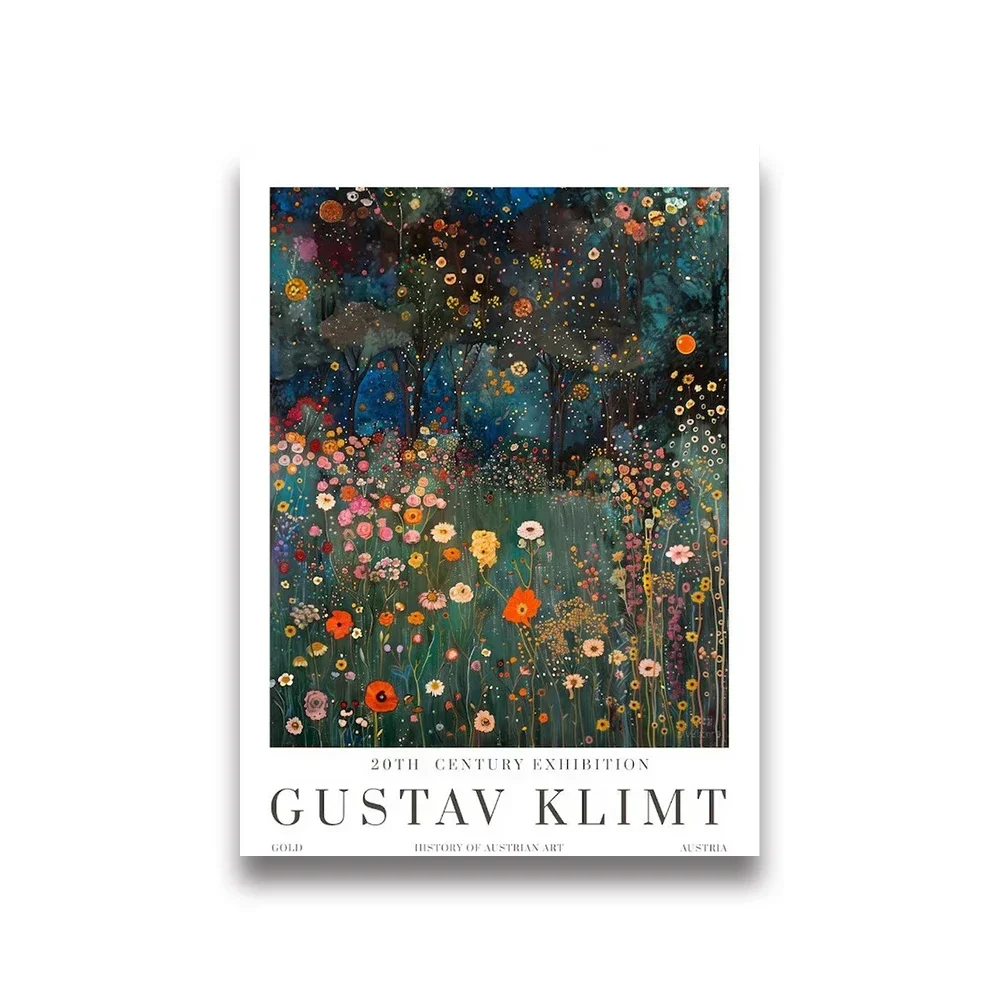 Plakat Gustav Klimt - Kot i Lis w ogrodzie Jasnozielony