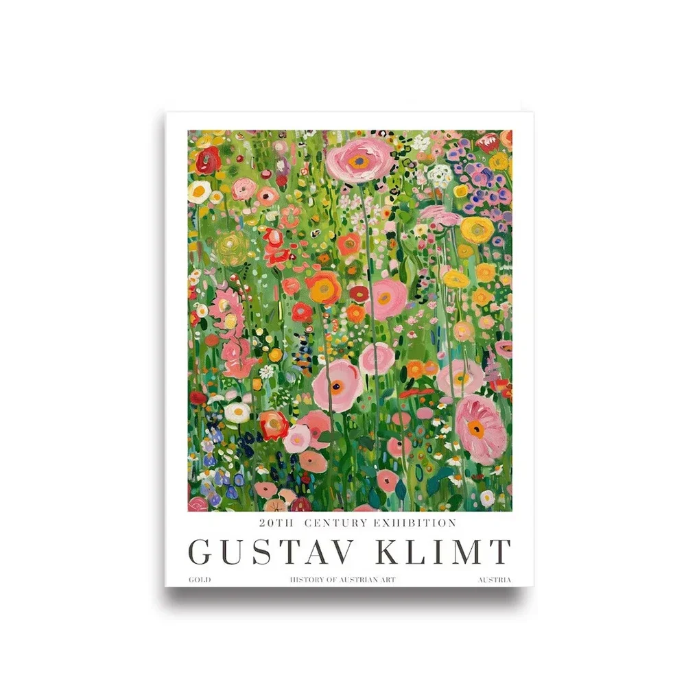 Plakat Gustav Klimt - Kot i Lis w ogrodzie Jasnożółty