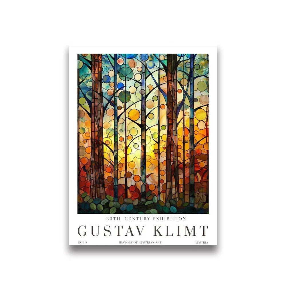 Plakat Gustav Klimt - Kot i Lis w ogrodzie Niebieski
