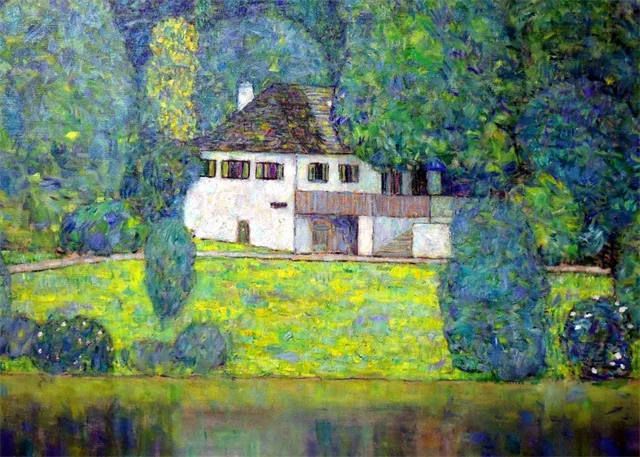 Plakat Gustav Klimt kwiaty i słoneczniki Jasnozielony