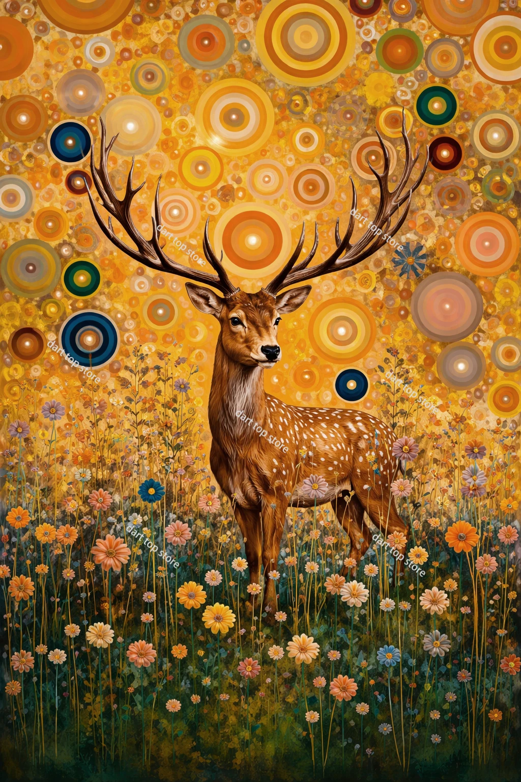 Plakat Gustav Klimt - pejzaż miasteczka Wzór 1