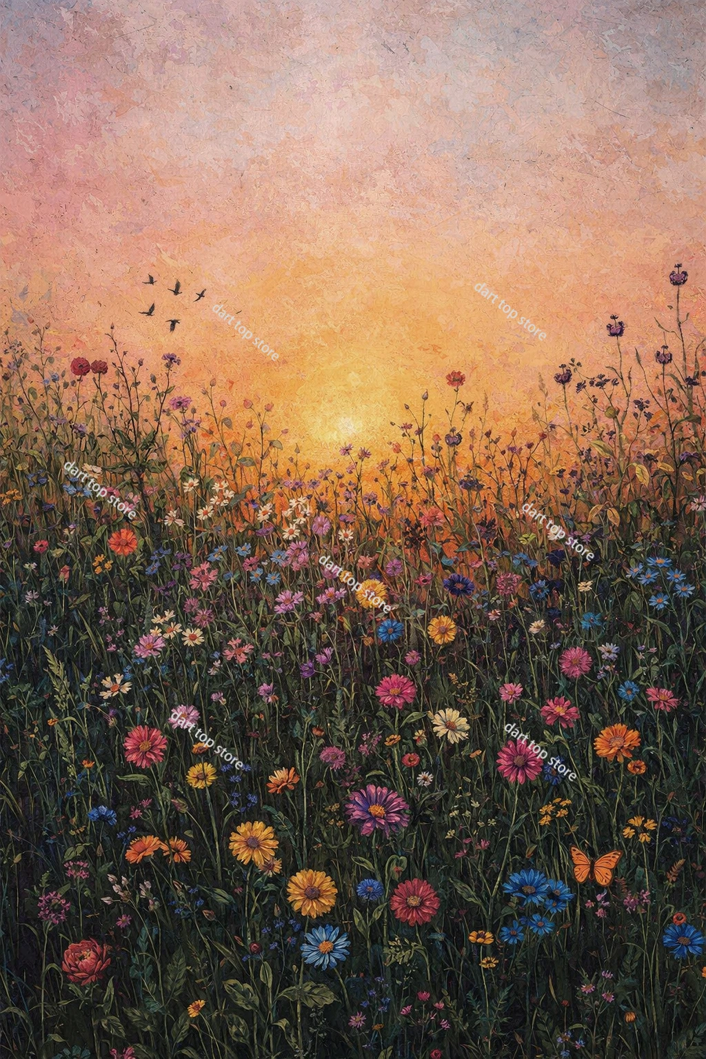 Plakat Gustav Klimt - pejzaż miasteczka Wzór 2