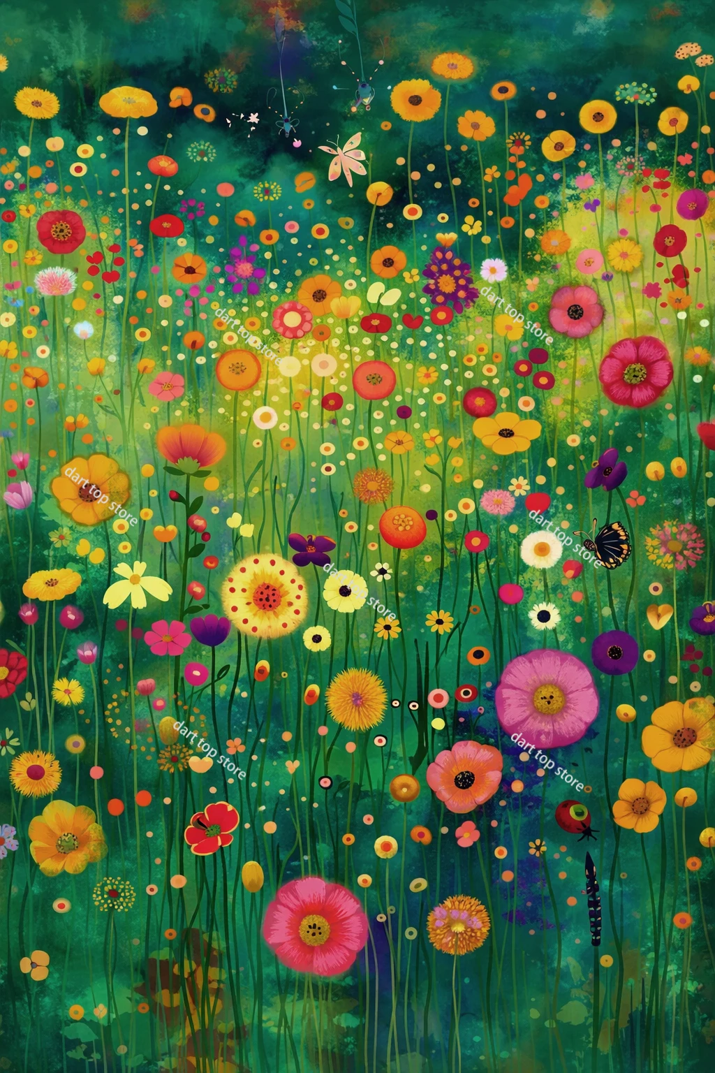 Plakat Gustav Klimt - pejzaż miasteczka Wzór 8