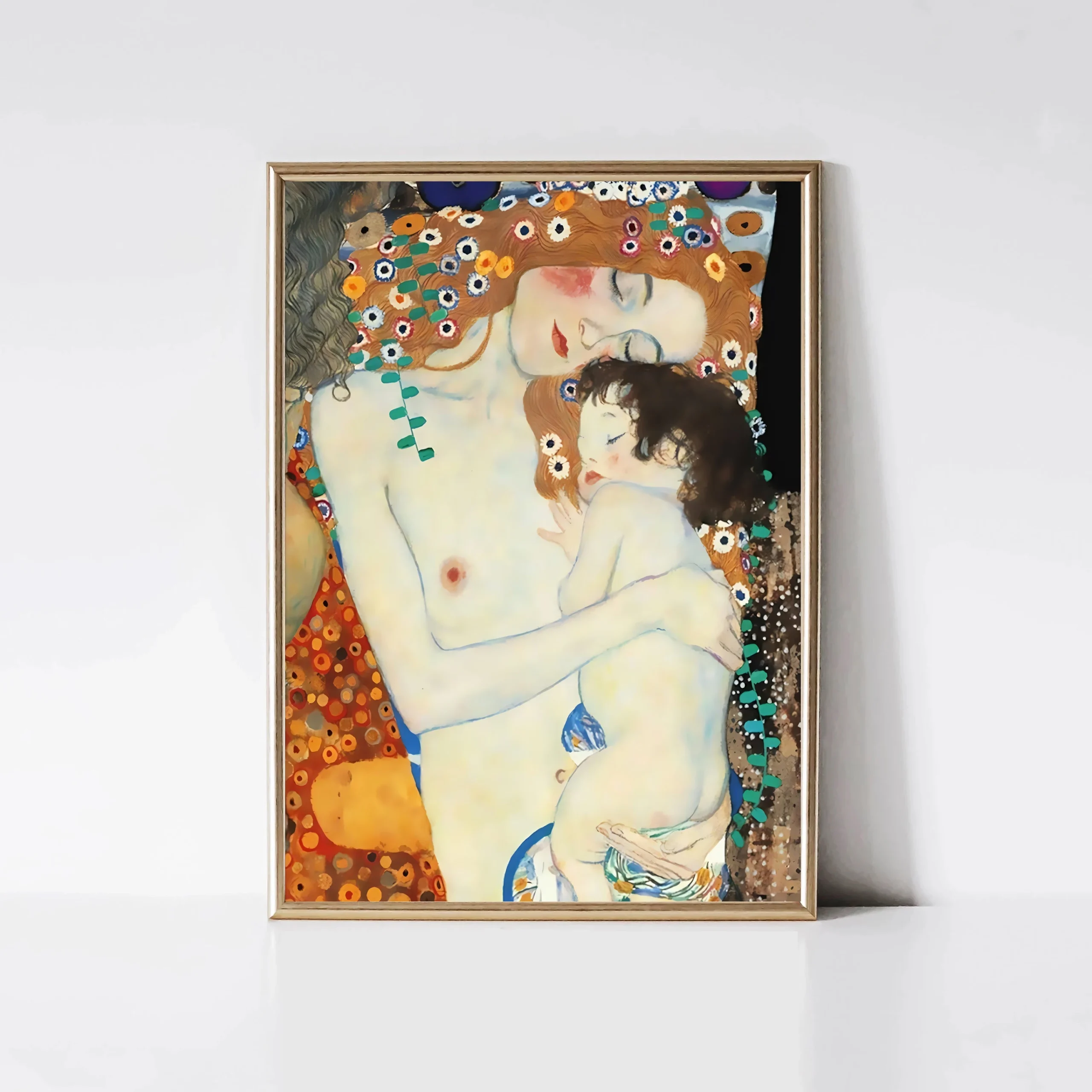 Gustav Klimt Pocałunek - plakat na płótnie Wzór 1